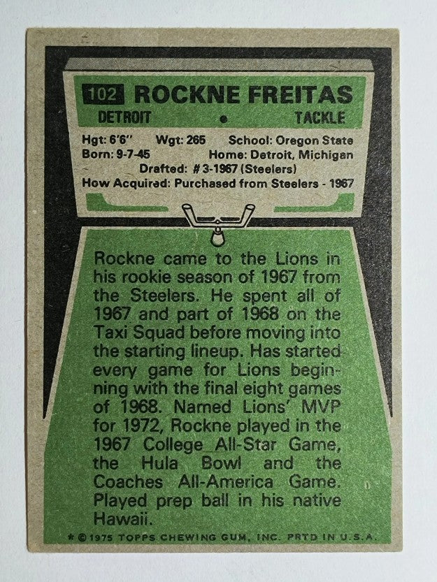1975 Topps #102 Rockne Freitas (VG)