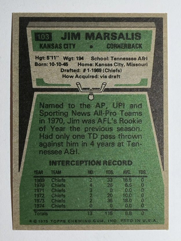 1975 Topps #103 Jim Marsalis (NM)