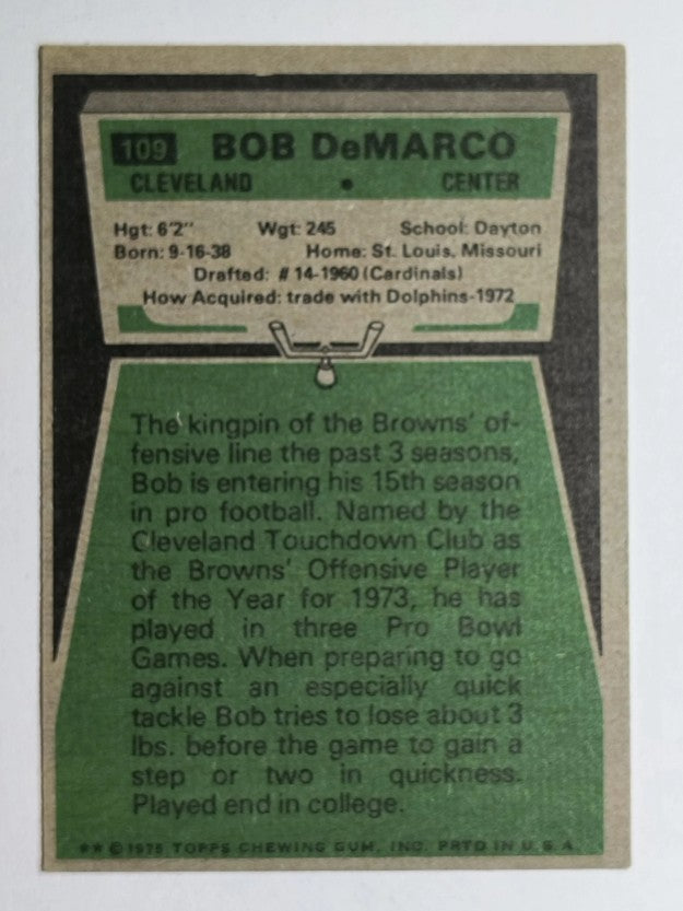1975 Topps #109 Bob DeMarco (EX)