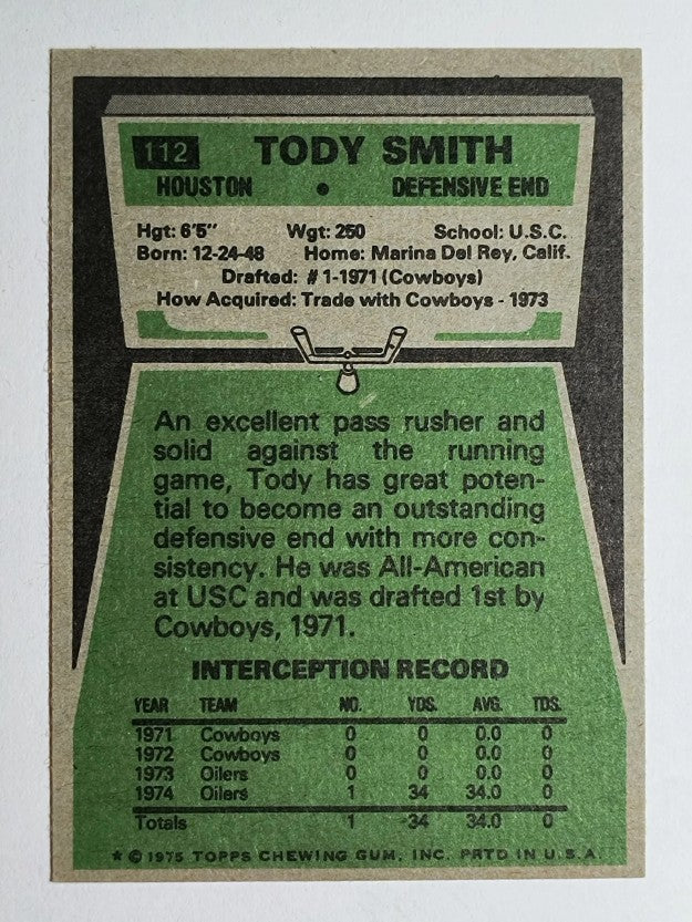1975 Topps #112 Tody Smith (NMMT)
