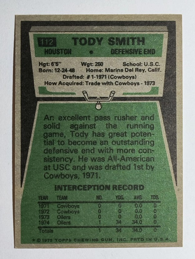 1975 Topps #112 Tody Smith (NM)