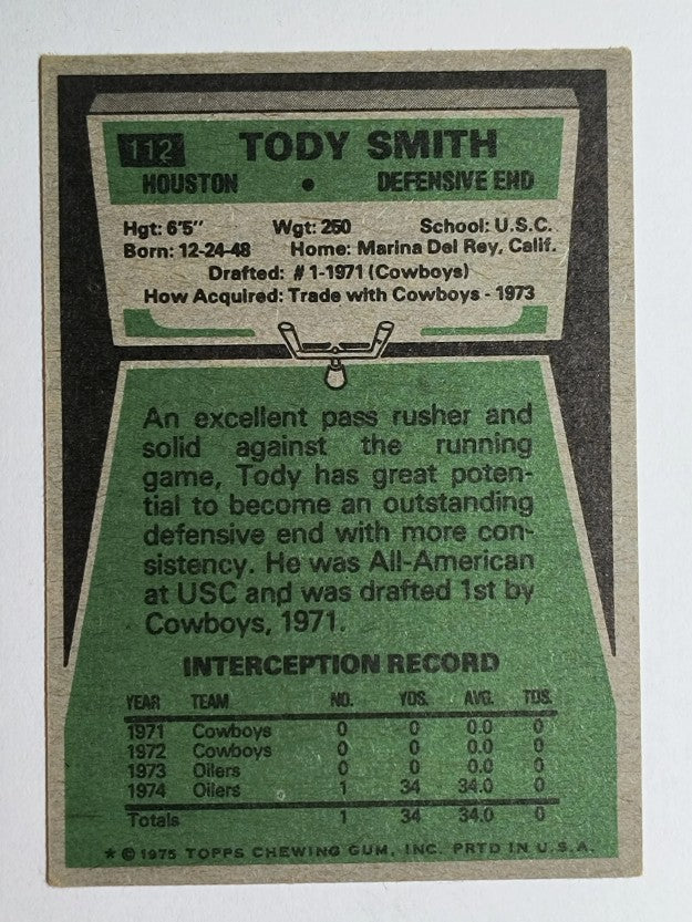 1975 Topps #112 Tody Smith (EX)