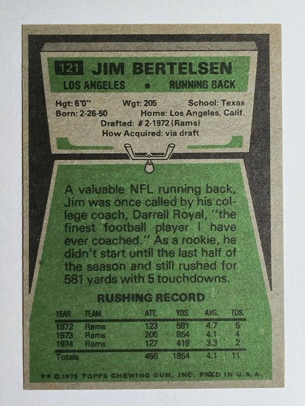 1975 Topps #121 Jim Bertelsen (EX)