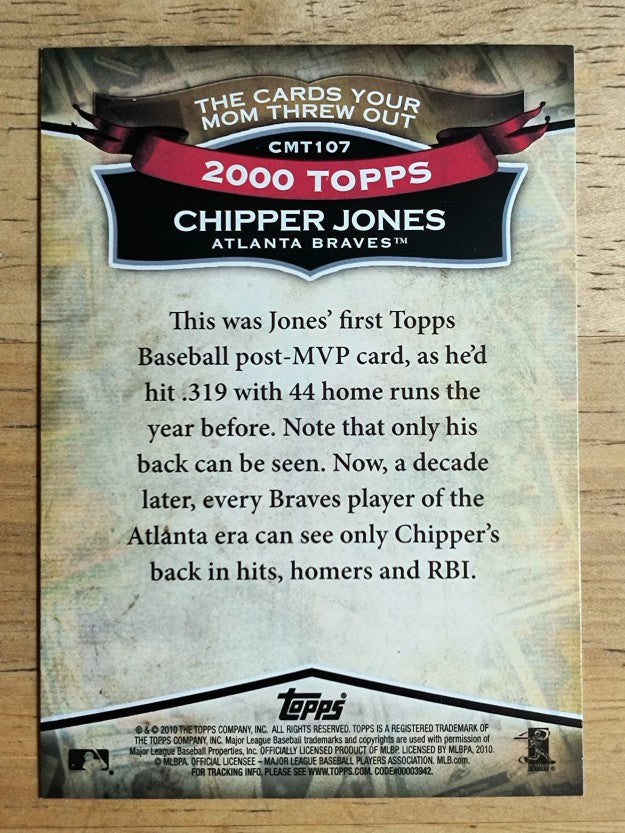 2010 Topps Cards Your Mom Threw Out #CMT107 Chipper Jones