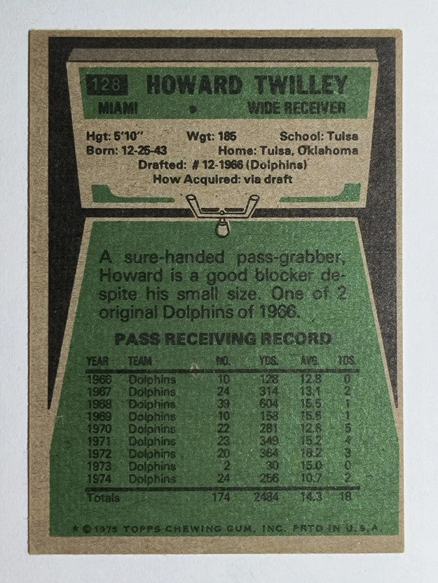 1975 Topps #128 Howard Twilley (EX)