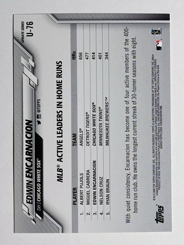 2020 Topps Update #U76 Edwin Encarnacion