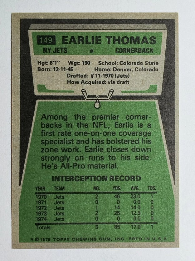 1975 Topps #149 Earlie Thomas (EXMT)