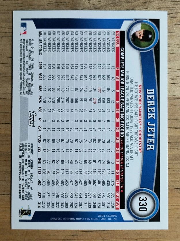 2011 Topps #330A Derek Jeter