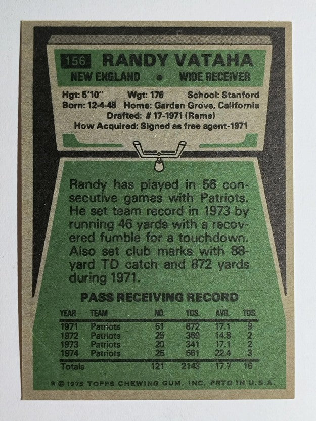 1975 Topps #156 Randy Vataha (VG)