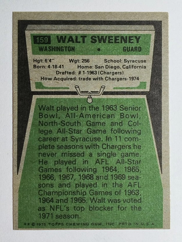 1975 Topps #159 Walt Sweeney (EXMT)