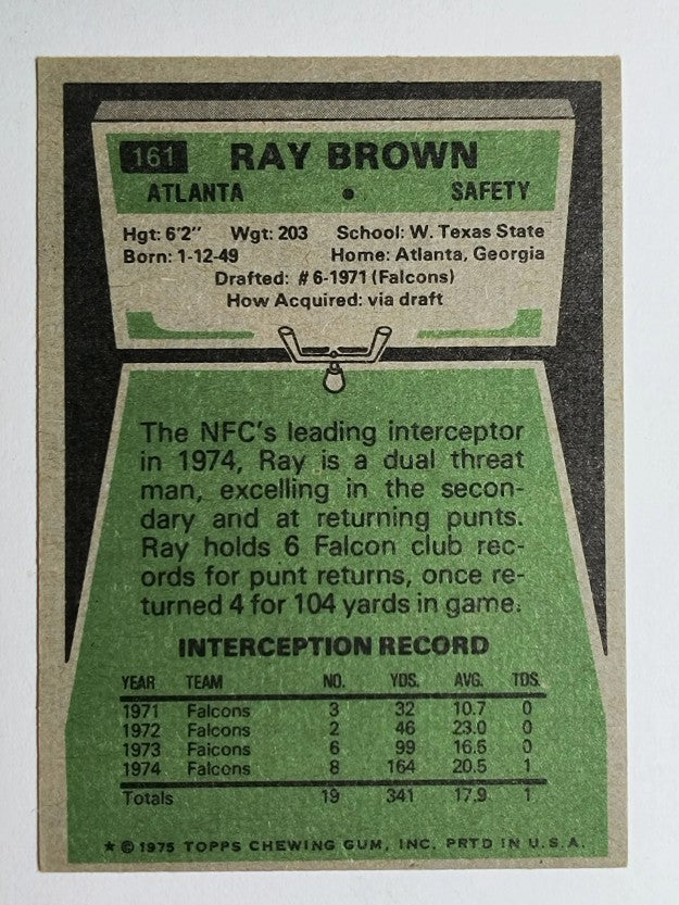 1975 Topps #161 Ray Brown (EX)