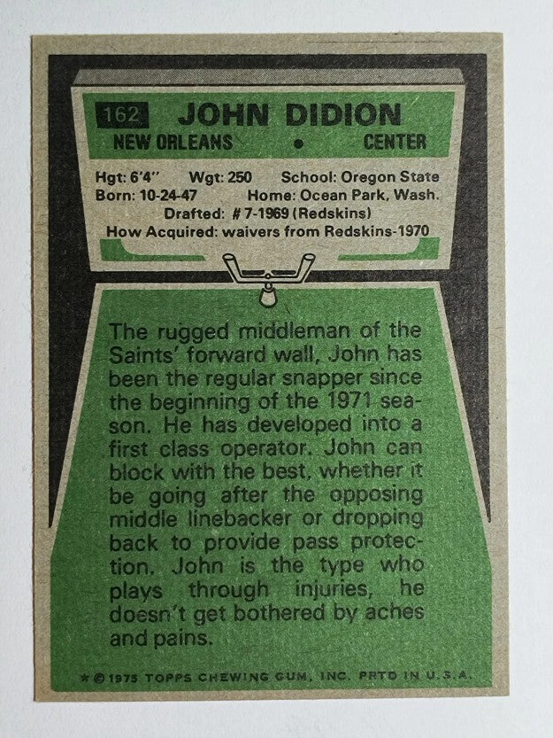 1975 Topps #162 John Didion (NM)