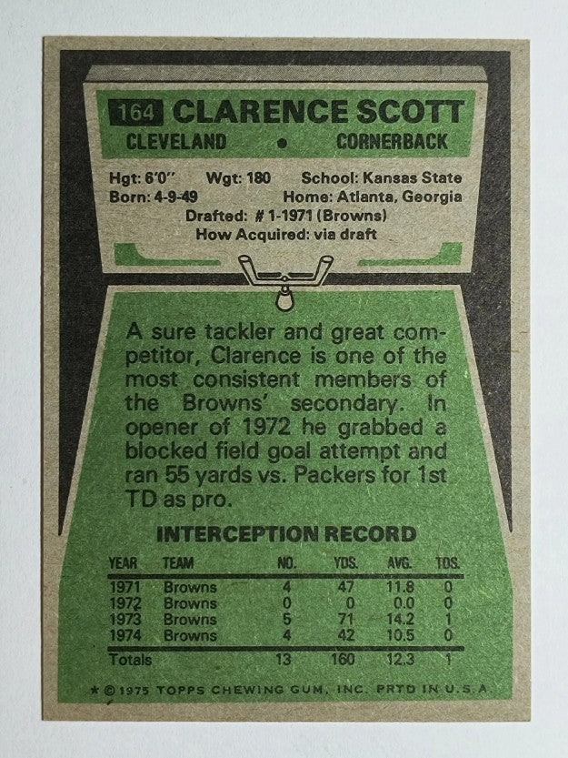1975 Topps #164 Clarence Scott (NMMT)