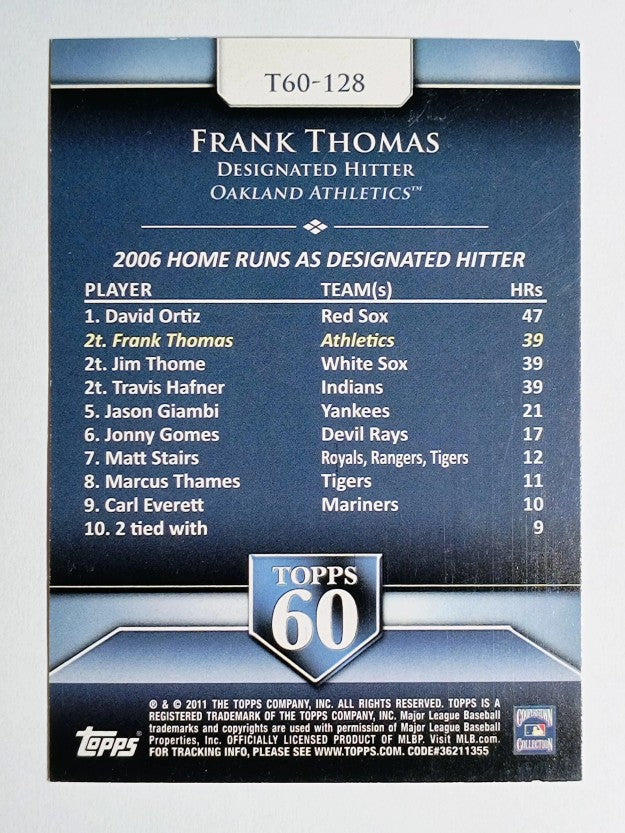 2011 Topps 60 #128 Frank Thomas