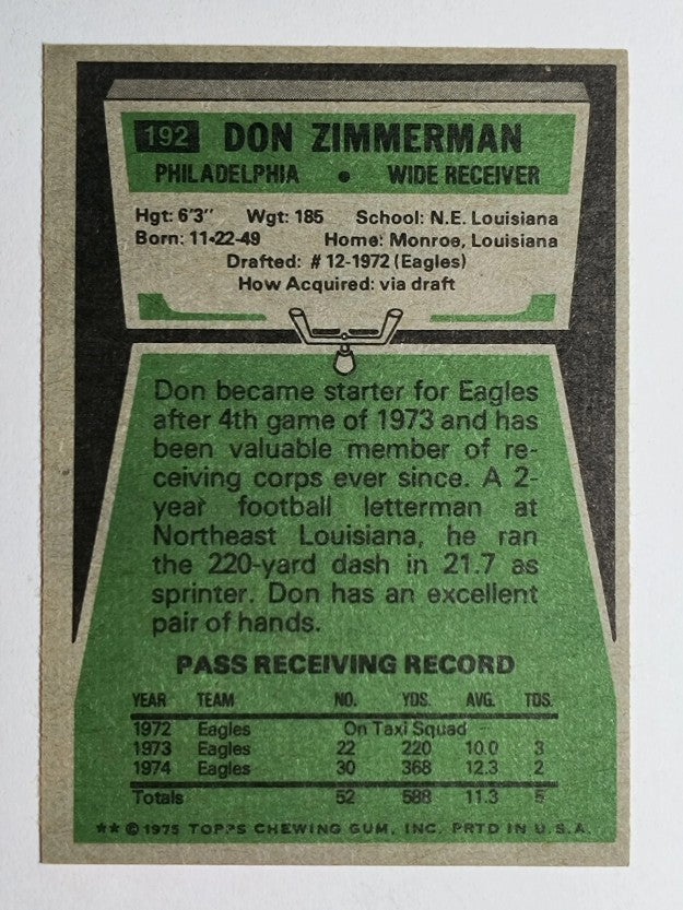 1975 Topps #192 Don Zimmerman (NM)