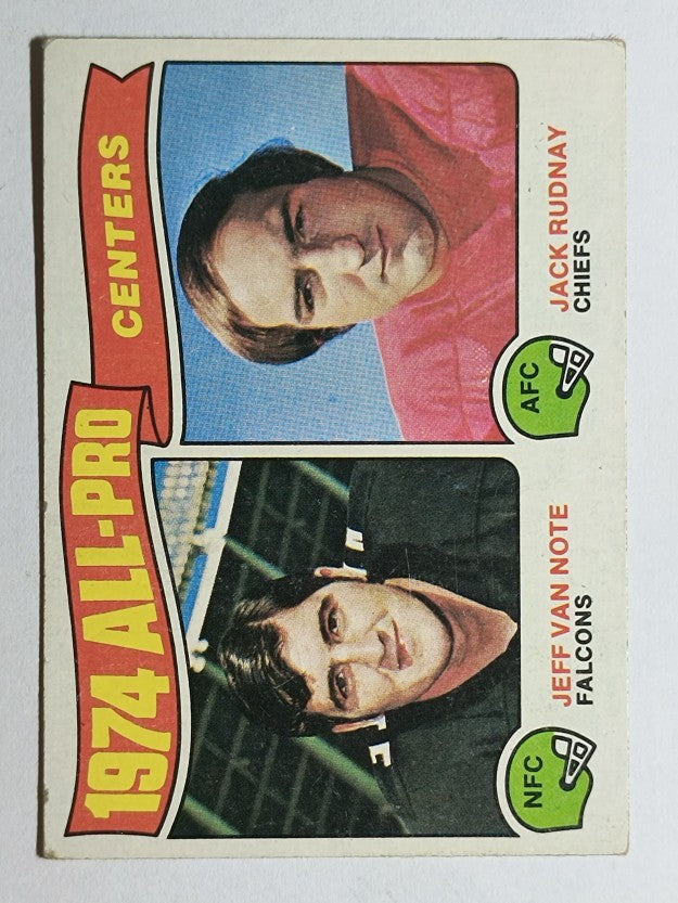 1975 Topps #204 All Pro Centers/Jeff Van Note/Jack Rudnay (VGEX)
