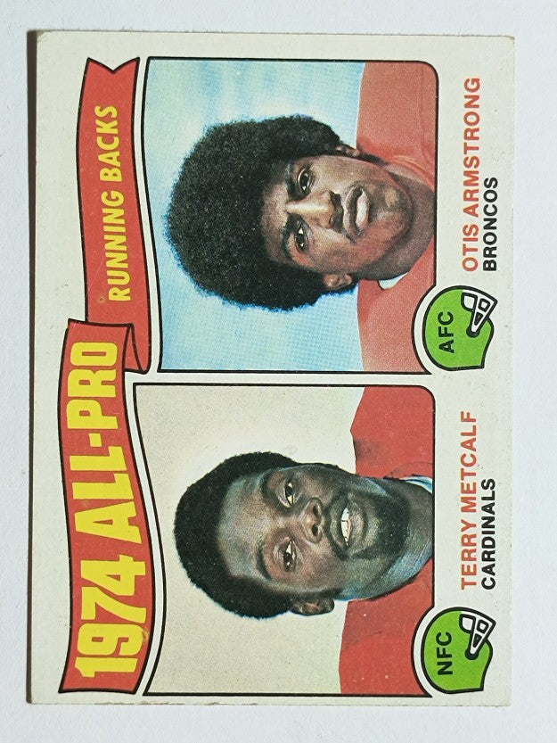 1975 Topps #210 All Pro Backs/Terry Metcalf/Otis Armstrong (EX)