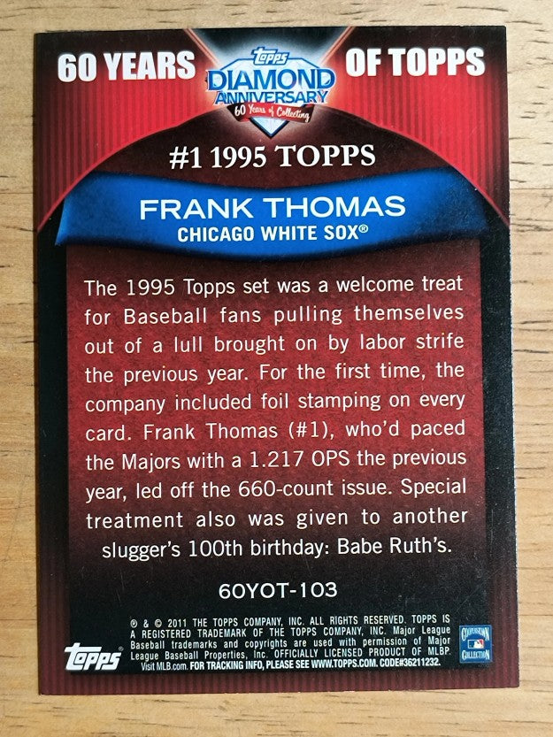 2011 Topps 60 Years of Topps #103 Frank Thomas