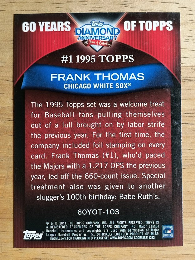 2011 Topps 60 Years of Topps #103 Frank Thomas