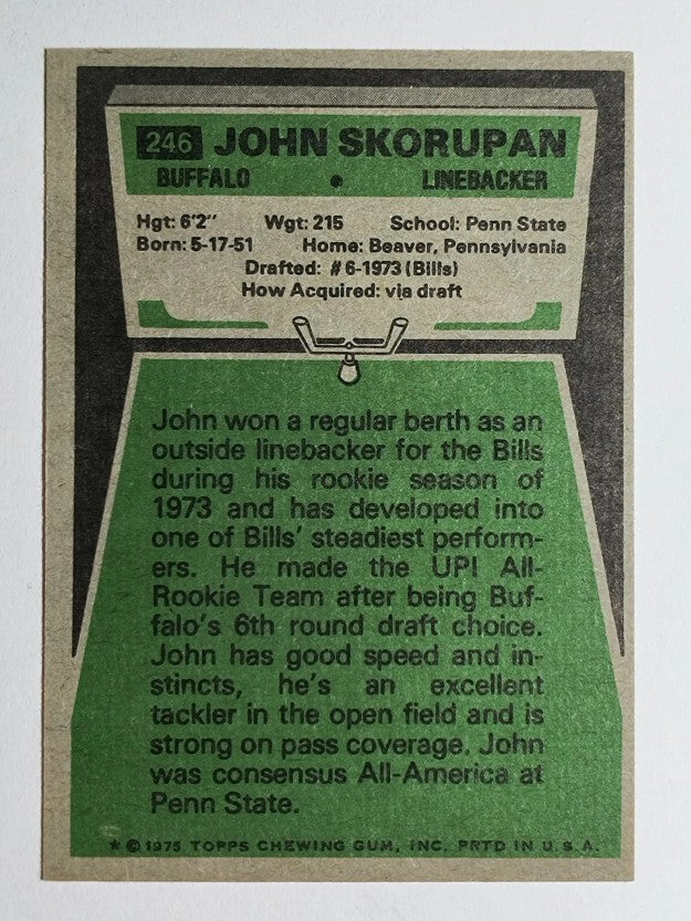 1975 Topps #246 John Skorupan (EX)