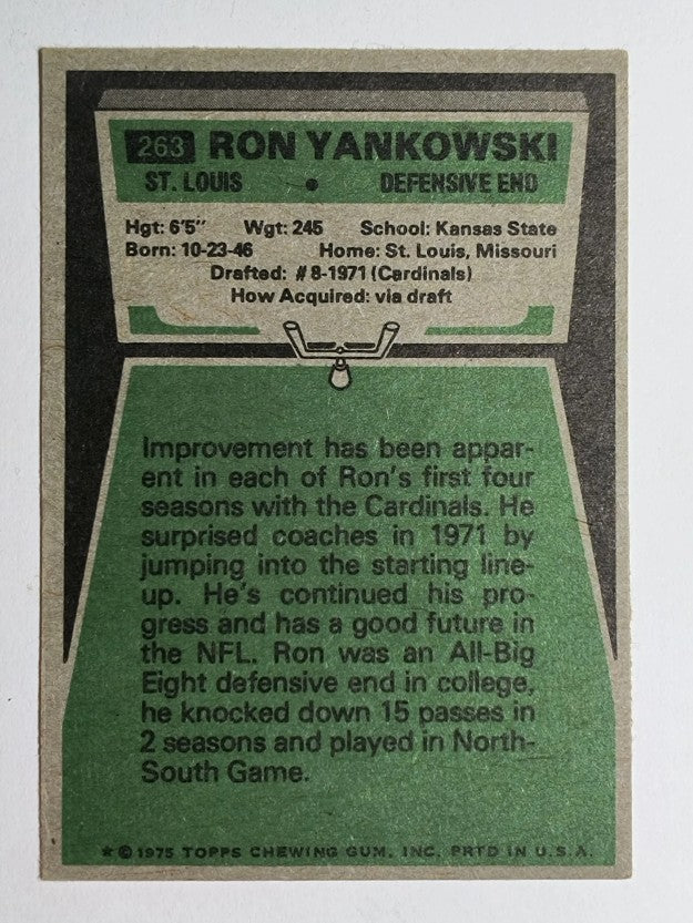1975 Topps #263 Ron Yankowski (EX)