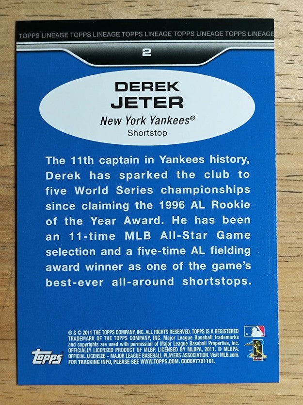 2011 Topps Lineage #2 Derek Jeter
