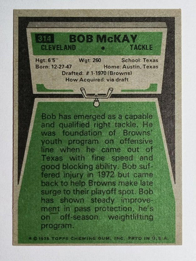 1975 Topps #314 Bob McKay (EXMT)