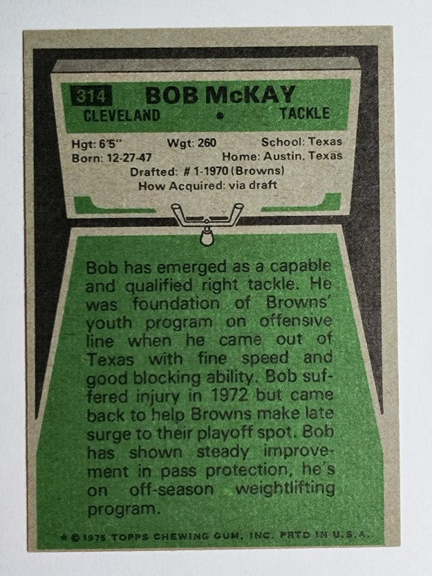 1975 Topps #314 Bob McKay (EX)