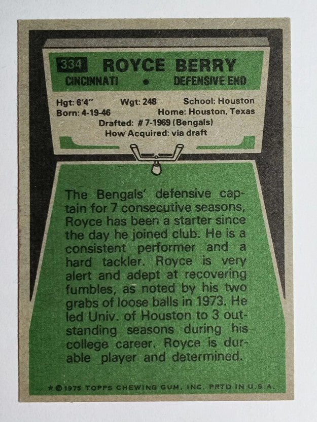 1975 Topps #334 Royce Berry (EXMT)