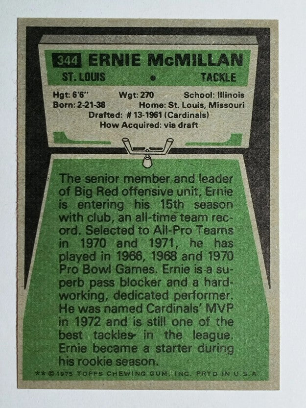 1975 Topps #344 Ernie McMillan (EXMT)