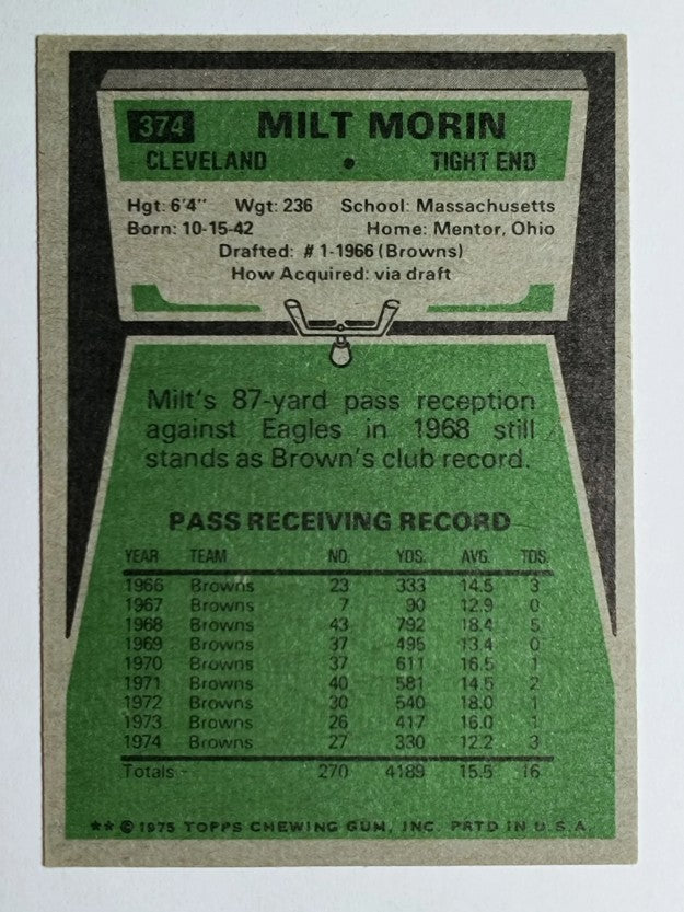 1975 Topps #374 Milt Morin (EX)