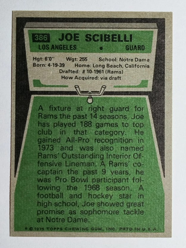 1975 Topps #386 Joe Scibelli (NM)