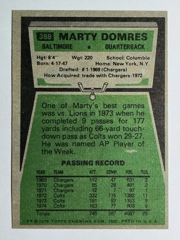 1975 Topps #388 Marty Domres (NM)
