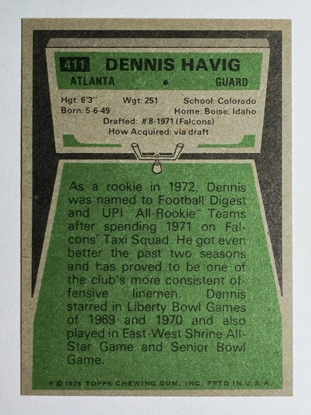 1975 Topps #411 Dennis Havig (NM)