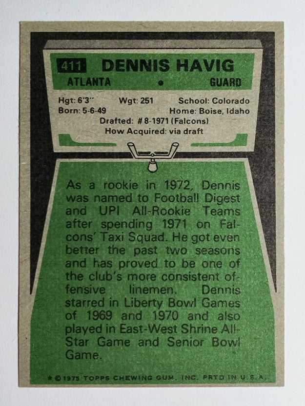 1975 Topps #411 Dennis Havig (NM)