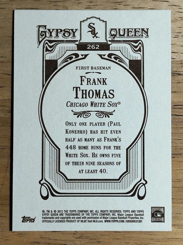 2012 Topps Gypsy Queen #262 Frank Thomas