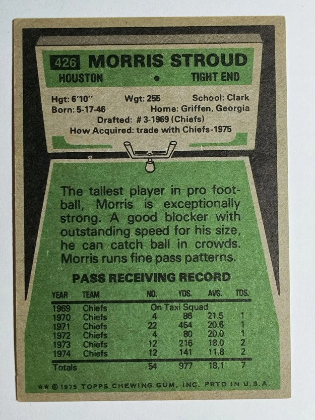1975 Topps #426 Morris Stroud (VG)