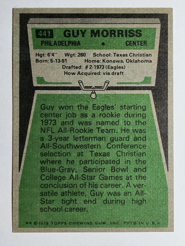 1975 Topps #441 Guy Morriss RC (EXMT)