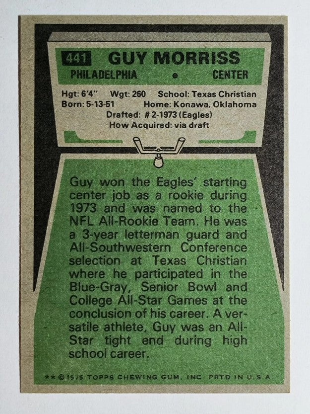 1975 Topps #441 Guy Morriss RC (NM)
