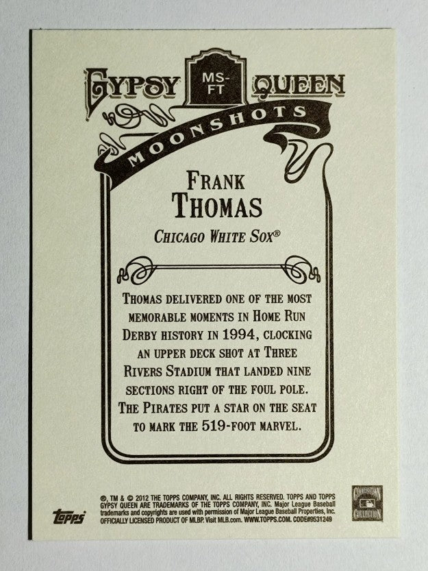 2012 Topps Gypsy Queen Moonshots #FT Frank Thomas