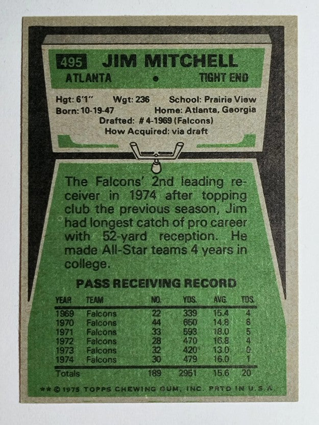 1975 Topps #495 Jim Mitchell (NM)