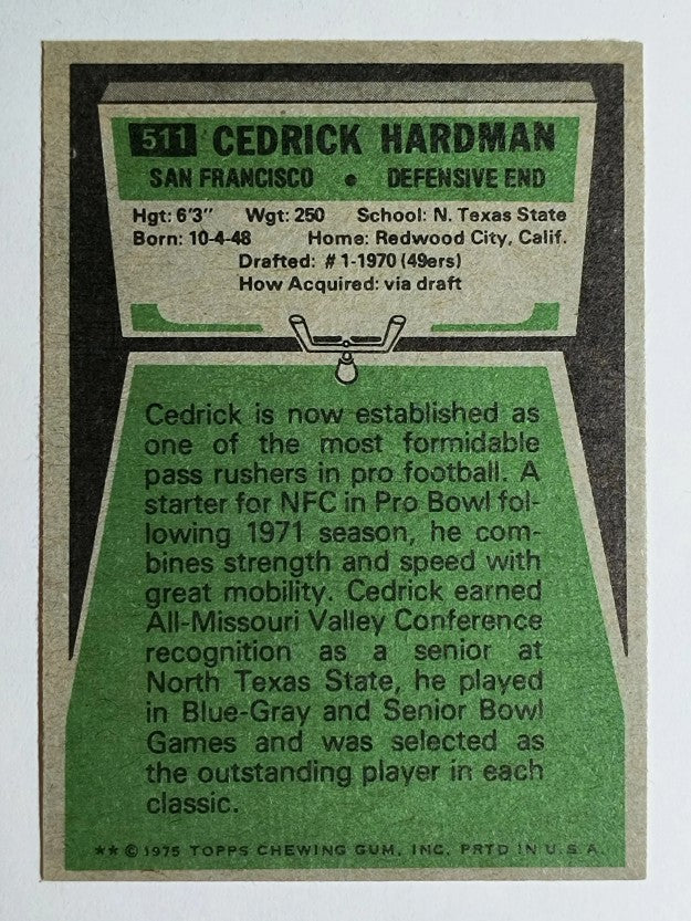 1975 Topps #511 Cedrick Hardman (EXMT)