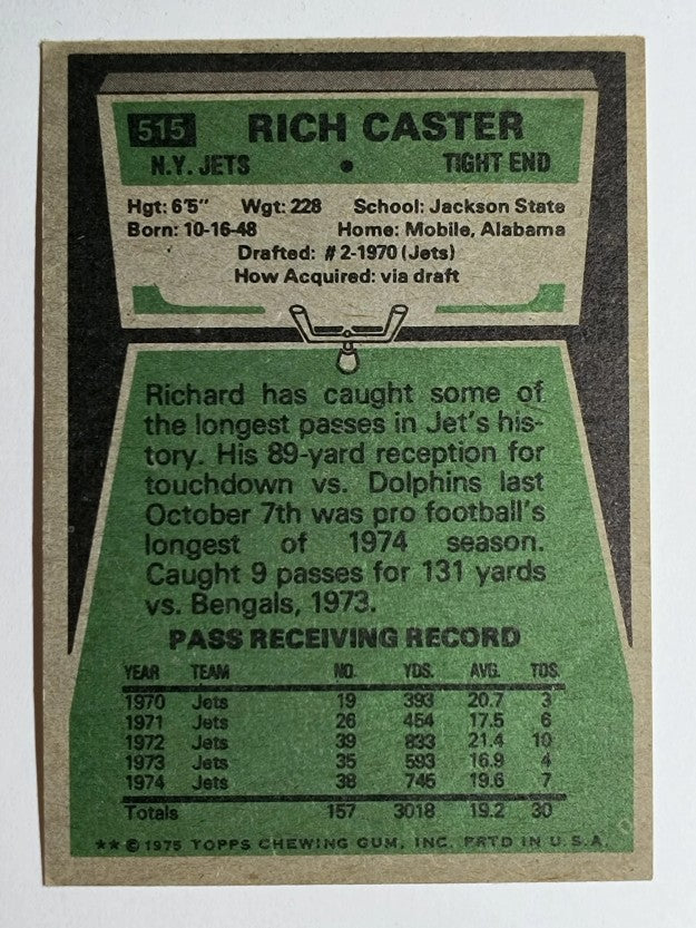 1975 Topps #515 Richard Caster (VG)