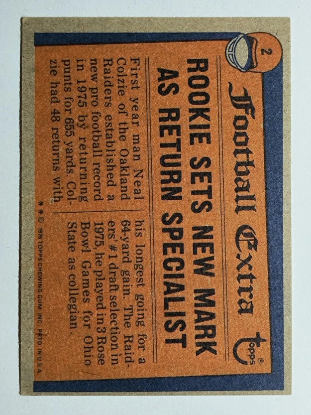 1976 Topps #2 Neal Colzie RB (EX)