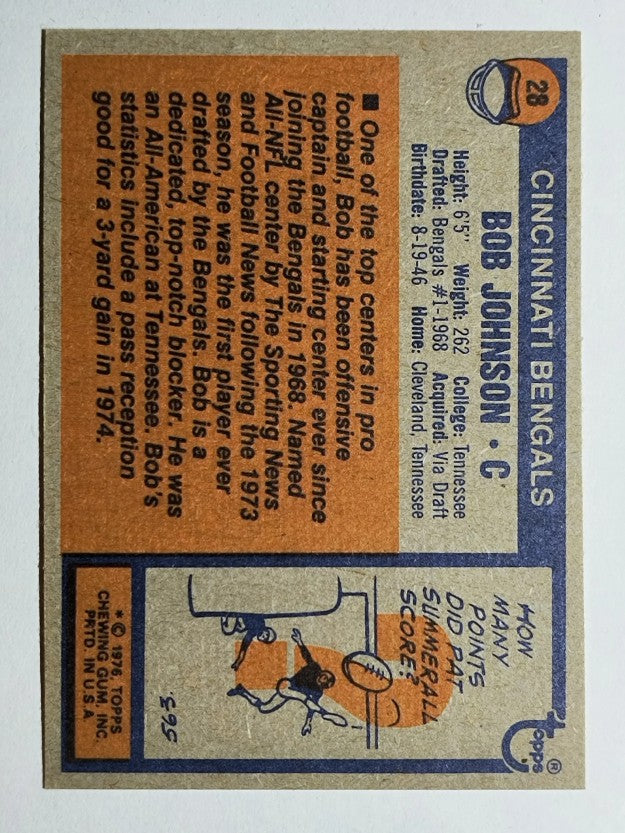 1976 Topps #28 Bob Johnson (NM)