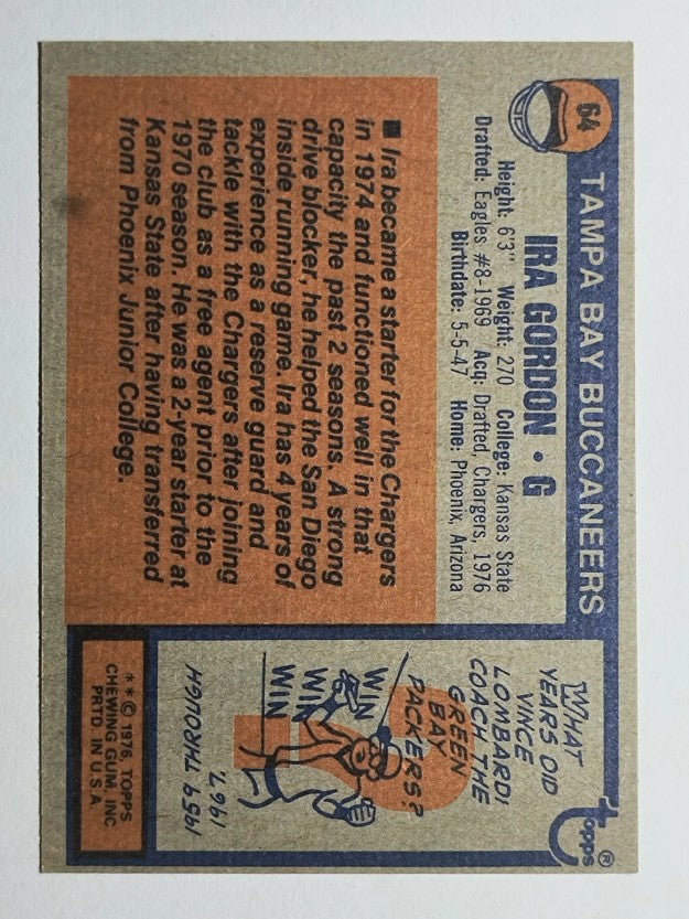1976 Topps #64 Ira Gordon RC (NM)