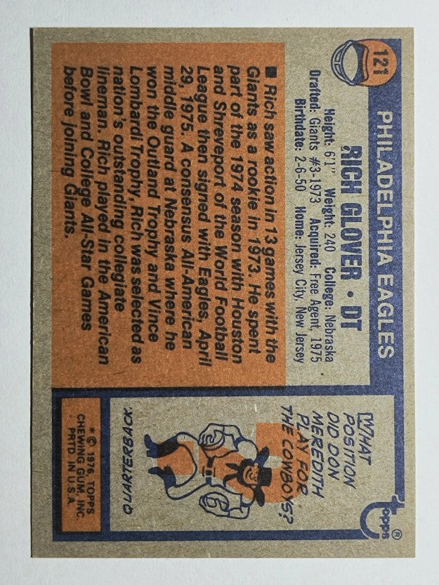 1976 Topps #121 Rich Glover RC (NM)
