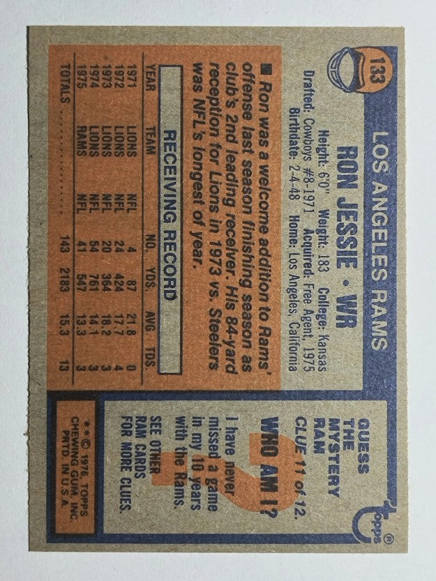 1976 Topps #133 Ron Jessie (NM)