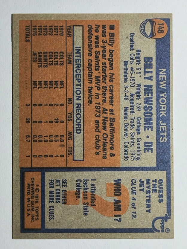 1976 Topps #146 Billy Newsome (EXMT)
