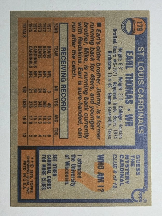 1976 Topps #179 Earl Thomas (NMMT)